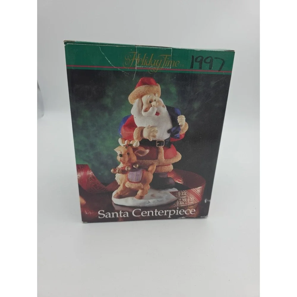 Holiday Time Collectible Santa Centerpiece Christmas Decoration